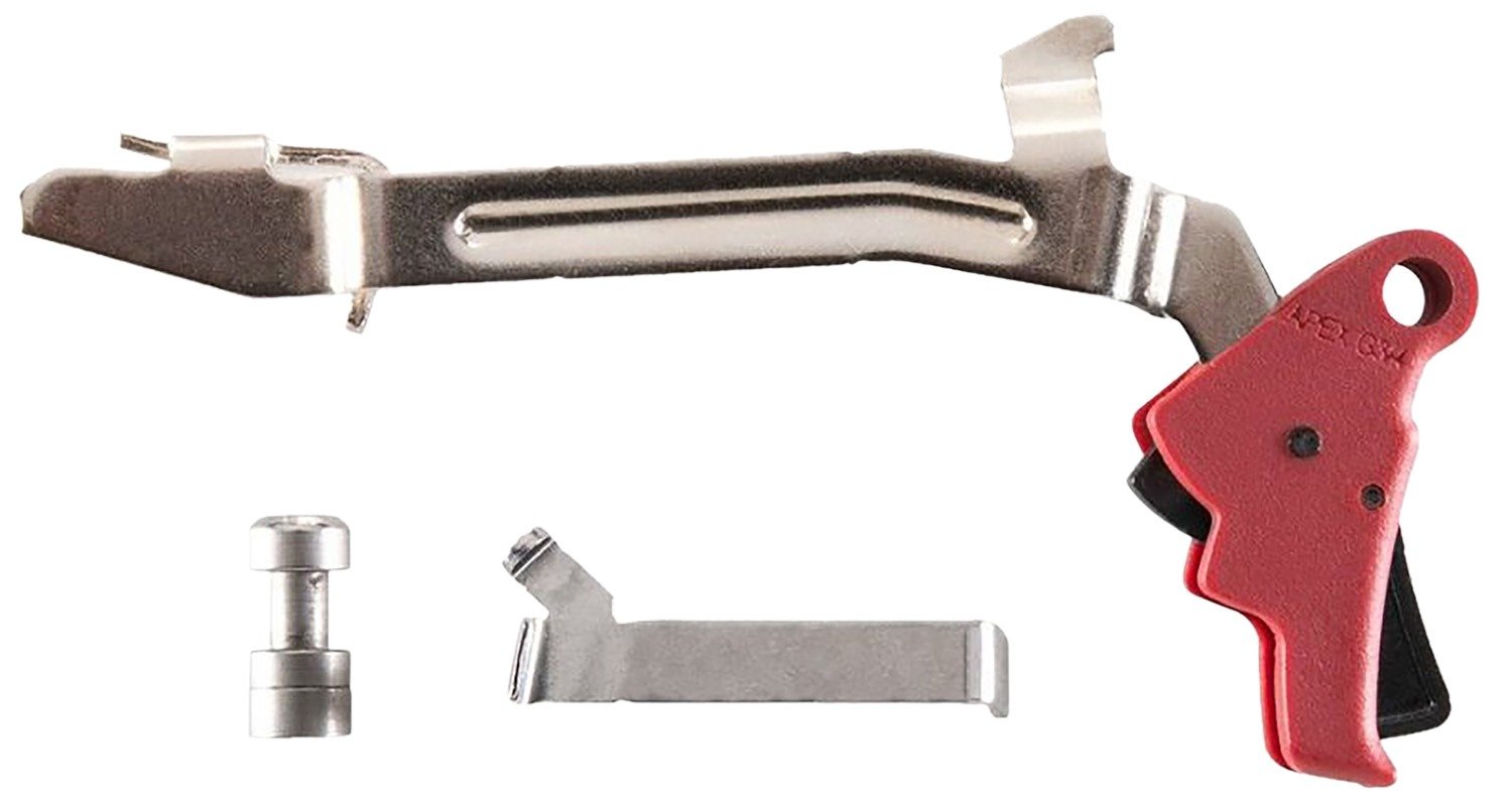 Apex Tactical 102P155 Action Enhancement Slim Red Drop-In Compatible w/Glock Gen3-4 17/19/22-27/31/32/33/34/35