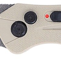 CobraTec Knives TANDIABLOAUTO Diablo 3.50" Folding Black Stonewashed D2 Steel Blade, 4.75" Tan Textured G10 Scales Handle