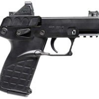 Kel-Tec P17BBLKOPTIC P17 Compact Frame 22 LR 16+1 3.80" Black Steel Barrel, Black Serrated Steel Slide, Black Polymer Frame w/Picatinny Rail, Textured Grip, Viridian RFX-11 Green Dot, Ambidextrous