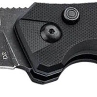 Boker 01BO797 Intention II  3.07" Folding Tanto Plain D2 Steel Blade Black G10 Handle