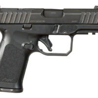 Rost Martin RM1CBLKOSP(COMP) RM1C 9mm Luger 17+1 4" Black Compensated Match Grade Barrel, Black Tenifer Optic Ready/Serrated Steel Slide, Black Polymer Frame w/Picatinny Rail, Textured Grip