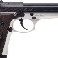 Derya Firearms 15LTTMELIK9TR Melik 9mm Luger 15+1 4.90" Black Melonite Steel Barrel, Black Melonite Serrated Steel Slide, Silver Anodized Aluminum Frame, Dark Walnut Grip