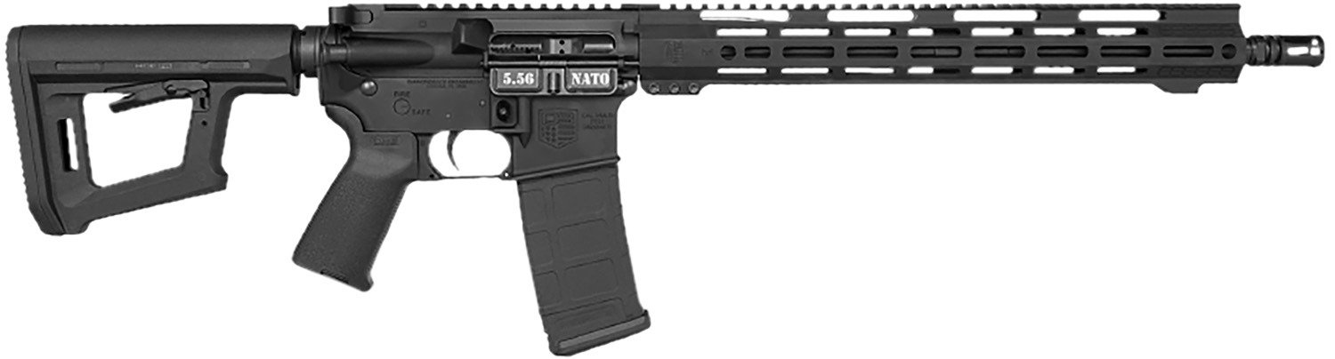 Diamondback DB1718K001 DB15 5.56 NATO 30+1 16" Black Nitride Threaded Barrel, Black Hardcoat Anodize Picatinny Rail Aluminum Receiver, Adjustable Black Synthetic Stock, Magpul MOE Grip