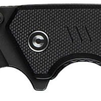 Civivi Knives C24012-1 Merit  3.28" Folding Drop Point Plain Black Stonewashed 14C28N Steel Blade, Black Textured G10 Handle