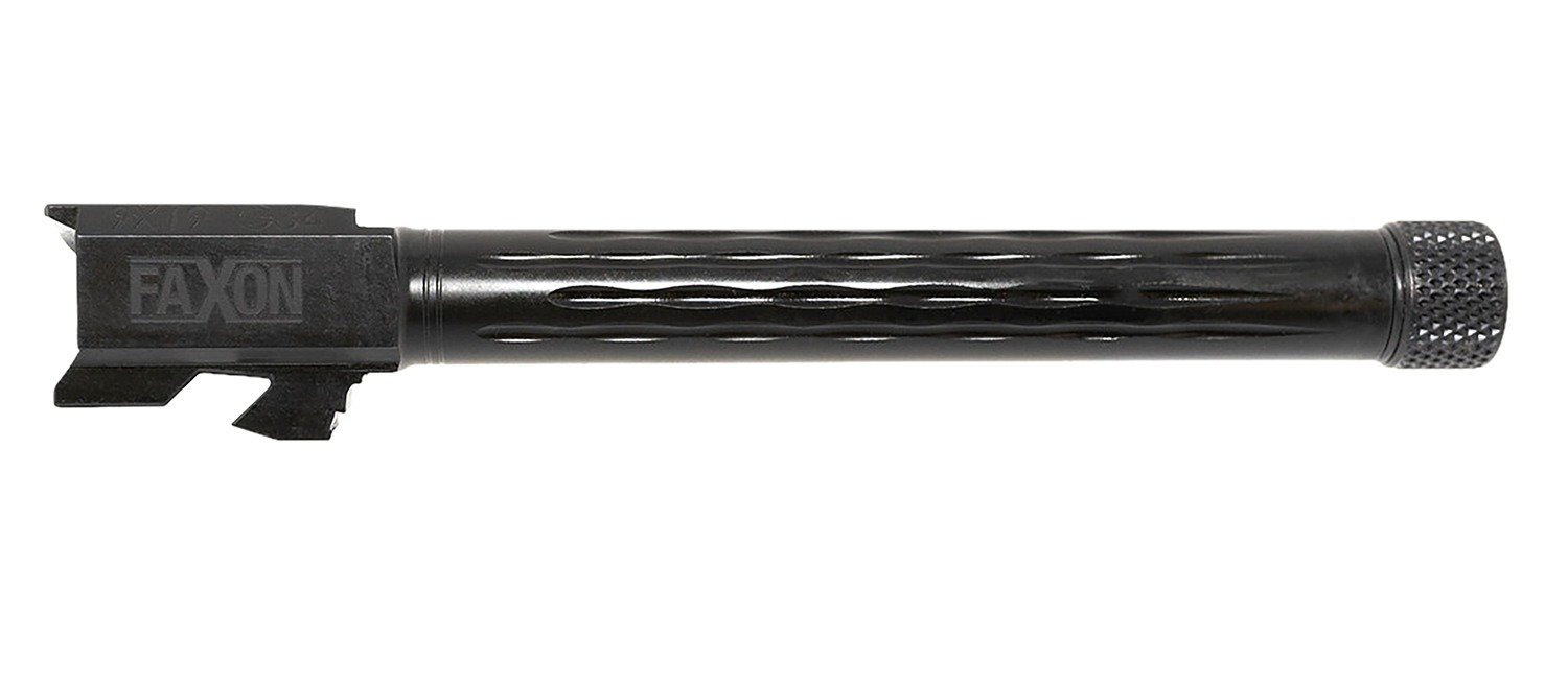 Faxon Firearms GB910N34LGQT Match Series 9mm Luger 5.75" Fluted Threaded Black Nitride Stainless Steel, Fits Glock 34 Gen2-4