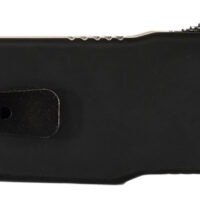 Templar Knife MZBR321 Premium Weighted Slim 3.16" OTF Drop Point Plain Black Oxide Stonewashed Powder Coated D2 Steel Blade, 4.93" Black Aluminum/Rubber Handle