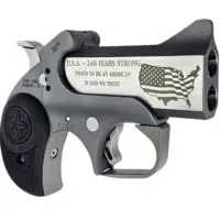 Bond Arms BA30TH-45LC/410 30th Anniversary 45 Colt (Long Colt)/410 Gauge 2 Shot 3" Engraved Matte Stainless Steel Barrel & Rough Matte Stainless Steel Frame, Black Rubber Grips