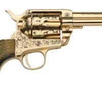 Pietta PFI357KOP434EP 357 Mag 6 Shot 4.75" Ultra Black Engraved w/Eagle Feather Grip