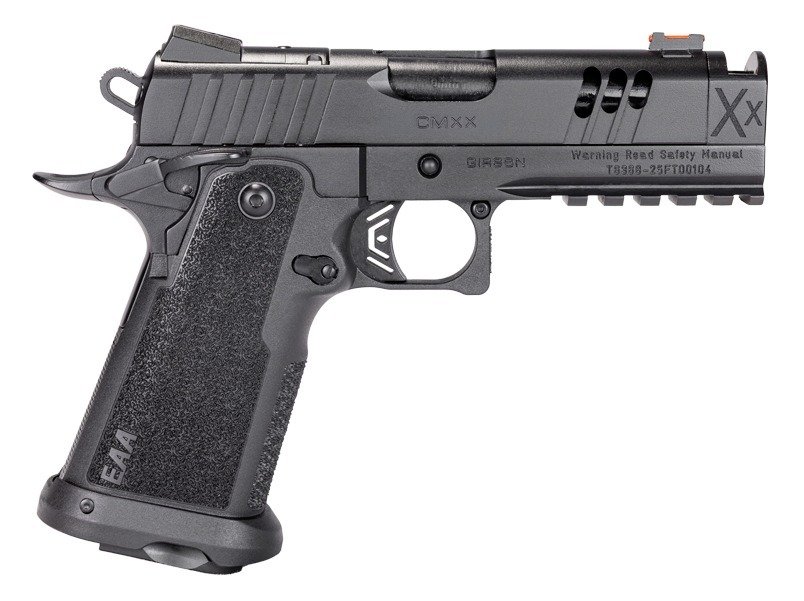 Girsan 395065 Witness2311 CMXX 9mm Luger 17+1 4.25" Black Ported w/Integral Compensator Bull Barrel, Black Steel Lightening Cut/Optic Ready/Serrated Slide, Black Polymer Frame w/Beavertail & Picatinny