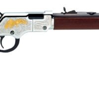 Henry H004GE Golden Eagle Full Size 22 Short, 22 Long, 22 LR, 16 LR/21 Short 20" Blued Octagon Barrel, Nickel-Plated Metal Finish, American Walnut Stock Right Hand