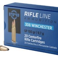 PPU PP3081 Standard Rifle 308Win 150gr Soft Point 20 Per Box/10 Case