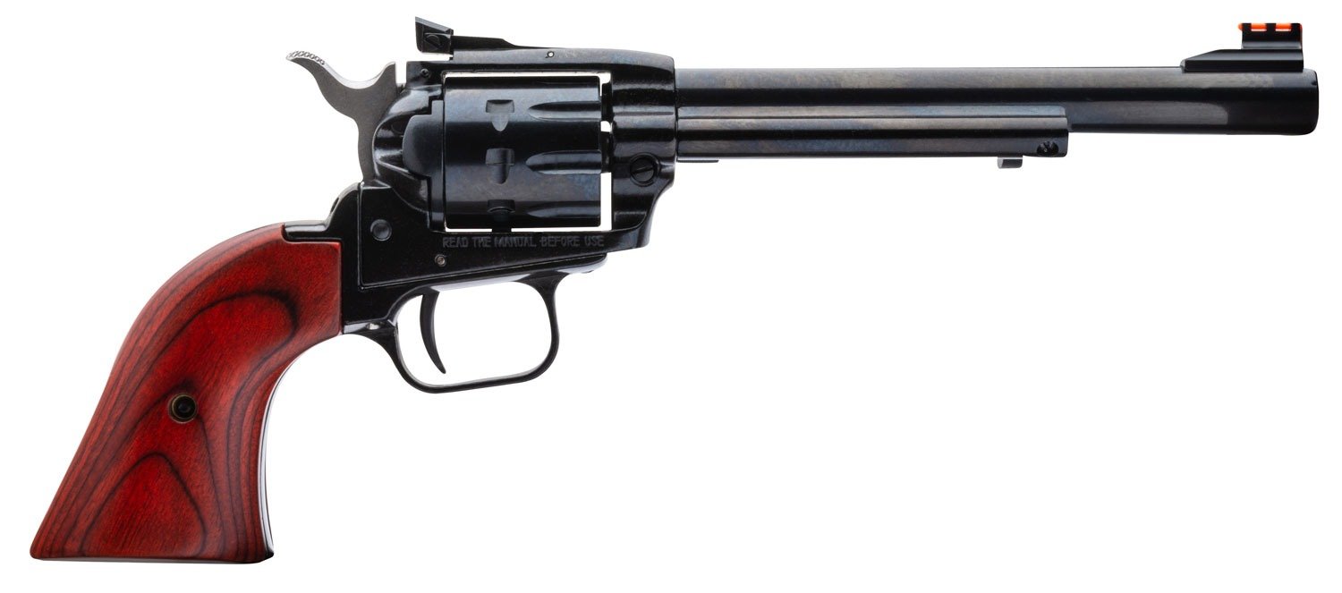 Heritage Mfg RR22999MB6AS Rough Rider 22 LR 22 WMR 9 Shot, 6.50" Black Steel Barrel, Black Zinc Alloy Frame, Black Cylinder, Cocobolo Grip, Hammer/Thumb Safety, Exposed Hammer