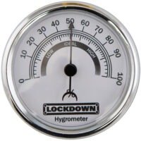Lockdown 222111 Vault Hygrometer 2.75" Silver
