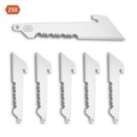 Outdoor Edge 2-1/2" Utility Blade Pack Half Serration Stainless 6/ct
