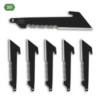 Outdoor Edge 3.0" Utility Blade Pack Half Serration Black 6/ct